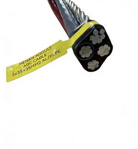 สายเคเบิลแบบมัดรวมเหนือศีรษะชนิด ABC Triplex 2x4+4AWG Oyster พร้อมตัวนำ AAC แบบ OEM, สายเคเบิล ABC แบบฉนวน XLPE สายเคเบิล Aeri - Product Image 4