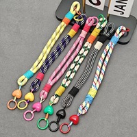 Dragonne anti-perte personnalisée en nylon durable avec impression sérigraphiée pour coque de téléphone et porte-clés