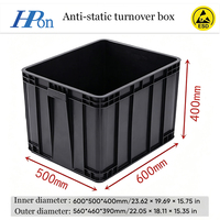 Haoputon 600*500*400 Boîte de circulation antistatique pour pièces de moteur automobile avec une capacité de charge élevée pour la manutention logistique
