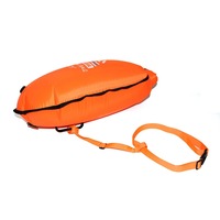 Heryline Bouée de Natation Gonflable Portable en PVC Souple, Flotteur de Remorquage de Sécurité pour Eau Libre 20L, Pliable et Fluorescent