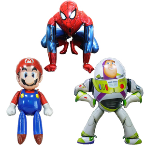 36 "dessin animé <span class=keywords><strong>Spiderman</strong></span> <span class=keywords><strong>Mario</strong></span> Buzz lumière gonflable hélium jouet ballon en aluminium - Product Image 1