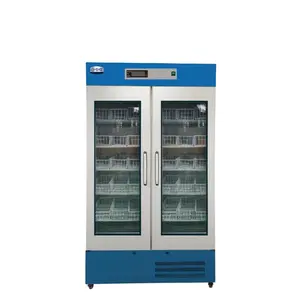 Refrigerador médico de sangre, HYC-L660, 4Celsius, doble puerta, refrigeración por aire, Banco de aspecto blook, con CE