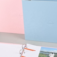 Carpeta de presupuesto personalizada A5 de alta calidad, carpeta de archivos 6x8, cubierta de cuero PU, sistema de hojas sueltas, encuadernación en espiral, almacenamiento para álbum de fotos