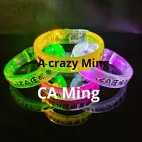 Bracelet Lumineux LED Numérique en Acrylique Fluorescent Coloré – Jouets de Fête, Articles Promotionnels pour Stands de Rue