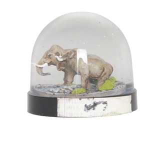Regali di promozione Personalizzata Resina Forma di Animale Acqua Globo di Neve Zoo Souvenir Elephant Disegno Palla di Neve - Product Image 3