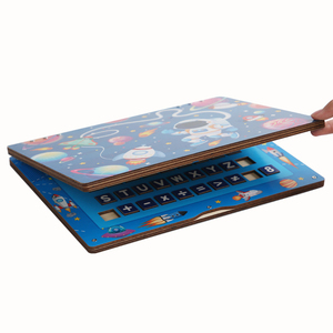 Montessori 2 <span class=keywords><strong>in</strong></span> 1 taccuino <span class=keywords><strong>in</strong></span> legno di apprendimento della scheda numero alfabeto parole puzzle educativo precoce tablet giocattoli per bambini ragazzi ragazze - Product Image 4