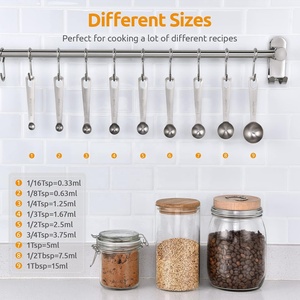 Premium Eco-Friendly Stainless Steel <b>Measuring</b> <b>Spoon</b> Set Stackable Design Dishwasher Safe for Kitchen Use - Product Image 2