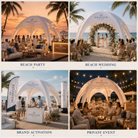 Tente araignée gonflable CATC 400D Oxford |   Marquee de plage haut de gamme, imperméable et hermétique |   Fêtes personnalisées dans des complexes hôteliers entièrement personnalisés