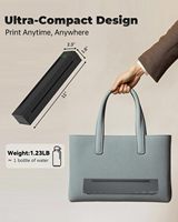 Printer Transfer Termal Jiuyin D80 Mini untuk Portabel dengan Baterai 2600mAh Resolusi 203dpi Kertas Termal Kantor Tato