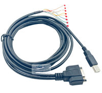 USB personalizado compatible de fábrica a RS232 DB9 9pin + PA10Pin Cable DE DATOS Conectores D-Sub