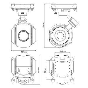 Caméra pliable BonSure EH26 26X avec stabilisation optique sur trois axes, en plastique, fabriquée en Chine, pour drone de reconnaissance - Product Image 3