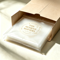 Services d'impression personnalisés OEM/ODM pour cartes de remerciement semi-transparentes en vélin, avec dorure à chaud or et argent, pour commandes sur mesure