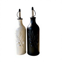 Distributeur d'huile d'olive en céramique moderne et simple, 150 ml, ouverture et fermeture automatiques, bouteille portable pour la cuisine domestique, pour la cuisson et le vin