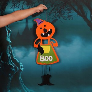 Su misura durevole riutilizzabile in <span class=keywords><strong>lana</strong></span> gatto nero/zucca/gufo disegno foto ornamenti appesi a parete Halloween per uso interno/esterno - Product Image 4