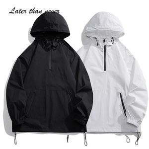 Jersey <span class=keywords><strong>Deportivo</strong></span> de Color Sólido para <span class=keywords><strong>Hombre</strong></span>, Chaqueta <span class=keywords><strong>Anorak</strong></span> Informal con Cremallera, Ropa de Calle, Chaqueta de Entrenador, Temporada de Primavera - Product Image 1