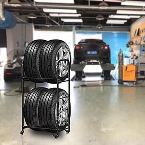 Topreasty OEM hành khách xe & SUV lốp hiển thị đứng kim loại đa lốp lưu trữ giá kệ với các phụ kiện - Product Image 4