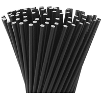 Vente en gros Stock de café et cocktail Paille en papier jetable violette 10*197mm