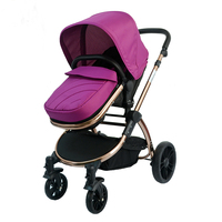 Ensemble de poussette bébé pliable de luxe 2 en 1 en gros avec siège auto, cadre en aluminium, tissu 600D pour bébés de 0 à 3 ans