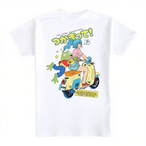 Camiseta Keru Adventures con estampado gráfico blanco, ropa informal unisex - Product Image 2