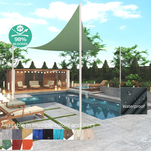 Voile d'ombrage imperméable pour extérieur 3,6x3,6x3,6m, protection UV pour patio et abri de voiture - Product Image 2