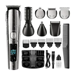 Rechargeable Hair Clipper Barber Trimmer Electric Shaver Men Grooming Kit Hair Cutting Machine Body Hair Trimmer