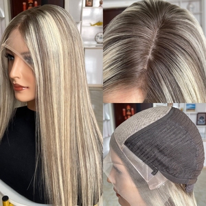 Ready to Ship Premium Raw European Hair Silk Top Lace Front Medical <b>Wig</b> With Silicone Glueless Silk Base <b>Wig</b> for Alopecia - Product Image 1
