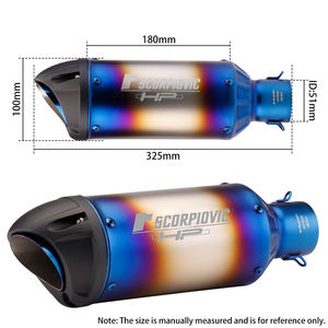 Silencieux d'échappement universel <span class=keywords><strong>Ak</strong></span>, 51mm, avec Logo Laser, modifié, pour Moto Z900, CB650, YZF, <span class=keywords><strong>R1</strong></span>, R6, MT07, MT09 - Product Image 3