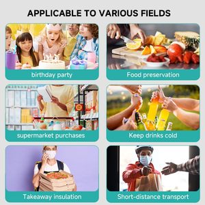 Sac isotherme promotionnel personnalisé avec logo, réutilisable, en non-tissé, pour 6 canettes, idéal pour le transport alimentaire, vente en gros - Product Image 3