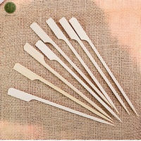 Bâtonnets de bambou pour Satay Yakitori, BBQ japonais, coréen, thaïlandais, 8 pouces, plats et pointus, jetables, pour restaurant, lot de 500, grillades ethniques