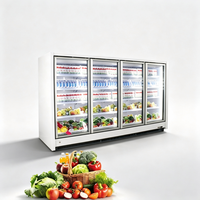 Réfrigérateur commercial en verre à économie d'énergie avec système No Frost et vitrine réfrigérée pour boissons, idéal pour les buffets