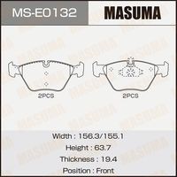 Plaquettes de frein céramiques sans cuivre MASUMA MS-E0132, prêtes à l'emploi, haute température, pour MG