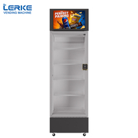 Máquina Expendedora Inteligente LERKE 700L con Identificación Visual por IA, Refrigerador Inteligente con Pantalla Publicitaria de 21 Pulgadas