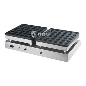 Dubbele Kop Kleine Pannenkoekenmaker 72 gaten Elektrische Poffertjesgrill Anti-aanbaklaag RVS Commerciële <span class=keywords><strong>Mini</strong></span> Pannenkoekenmachine - Product Image 6