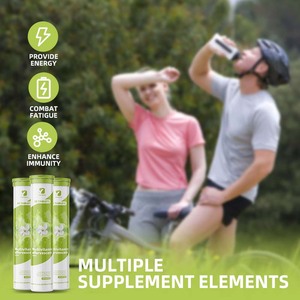Comprimés effervescents de suppléments vitaminiques composés pour adultes, reconstituants électrolytiques aromatisés à l'orange, pour l'exercice, stimulant - Product Image 4