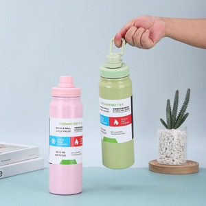Bouteille isotherme économique de 20 oz, 27 oz, 34 oz pour le sport en plein air avec poignée renforcée, gourde thermique sous vide pour le camping et les voyages - Product Image 6