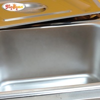VNTKITCHEN VNT-AK-V3 Bain-marie en acier inoxydable 201 à 3 bacs 1500W 110V/220-240V Chauffe-plats de buffet 85-100°C Température automatique