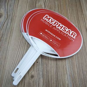 Custom Printed Logo Plastic Business Summer <b>Hand</b> <b>Held</b> <b>Fans</b> Plastic PVC PP Advertising <b>Hand</b> <b>Fan</b> - Product Image 5