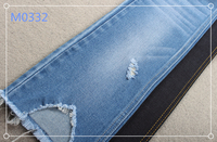 Tissu denim 11 oz en coton biologique écologique, filé en chaîne et en trame, haute teneur en élasthanne, pour jeans
