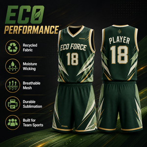 Conjunto de Uniforme de Baloncesto Personalizado de Poliéster Reciclado, Sostenible, Certificado GRS, para Escuelas y Clubes de Canadá, de Alto Rendimiento, Absorbente de Humedad, OEM - Product Image 4