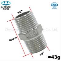 Raccord hexagonal mâle NPT 1/2'' vers mâle NPT 1/2'' en acier inoxydable 316 pour tuyauterie