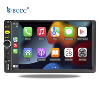 BQCC Universal 2 Din 7" Pantalla Táctil Inalámbrica CarPlay Android Auto USB FM para AUX Mirror Link Asistencia de Marcha Atrás RGB 1 Año de Garantía