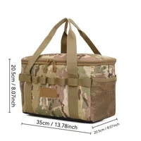 Sac tactique Oxford pour camping en plein air, grande capacité 14L, écologique, multifonctionnel, organisateur d'outils et d'équipement de pique-nique, multi-usages