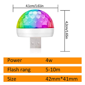 Mini Bola de Discoteca USB, Luces de Fiesta para Karaoke, Regalos para Niños, Decoraciones para Fiestas de Cumpleaños, Halloween y Navidad - Product Image 6