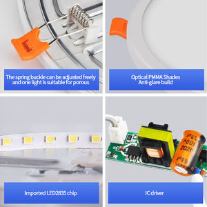 Круглая Встраиваемая потолочная Светодиодная панель с регулировкой размера отверстия, 18 Вт - Product Image 4
