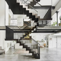 Prima Luxus-Treppe von Hoher Qualität mit Designten Stufen für Wohnprojekte Gerade Treppe