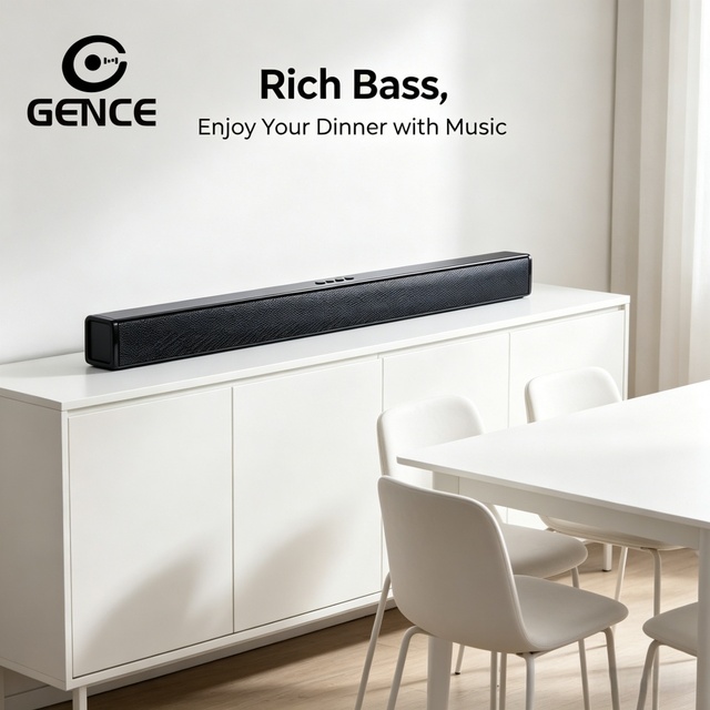 GENCE RGB Wireless for Soundbar Speaker | 3D Surround Sound for 4K TVs Gaming Consoles & Streaming Devices