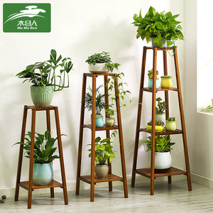 Floor-standing flower stand, balcony, office, living room flower pot stand, succulent plant stand, multi-tiered storage <b>shelf</b>, - Product Image 1