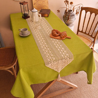 48 pouces Boho extérieur Village blanc Crochet fleur chemin de Table pour la décoration de Table Vintage mariage fête chemins de Table