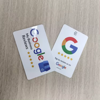 Cartes de visite numériques personnalisées pivotantes U-Card RFID NFC pour avis Google et médias sociaux, étanches et résistantes aux intempéries, ISO 14443A