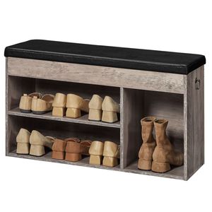 <span class=keywords><strong>Banc</strong></span> de rangement pour chaussures en gros avec coussin, <span class=keywords><strong>Banc</strong></span> organisateur de chaussures avec coussin d'assise, Étagère à chaussures avec coussin rembourré pour entrée - Product Image 1